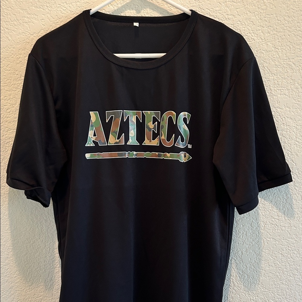 Black T-Shirt with Aztecs Logo
